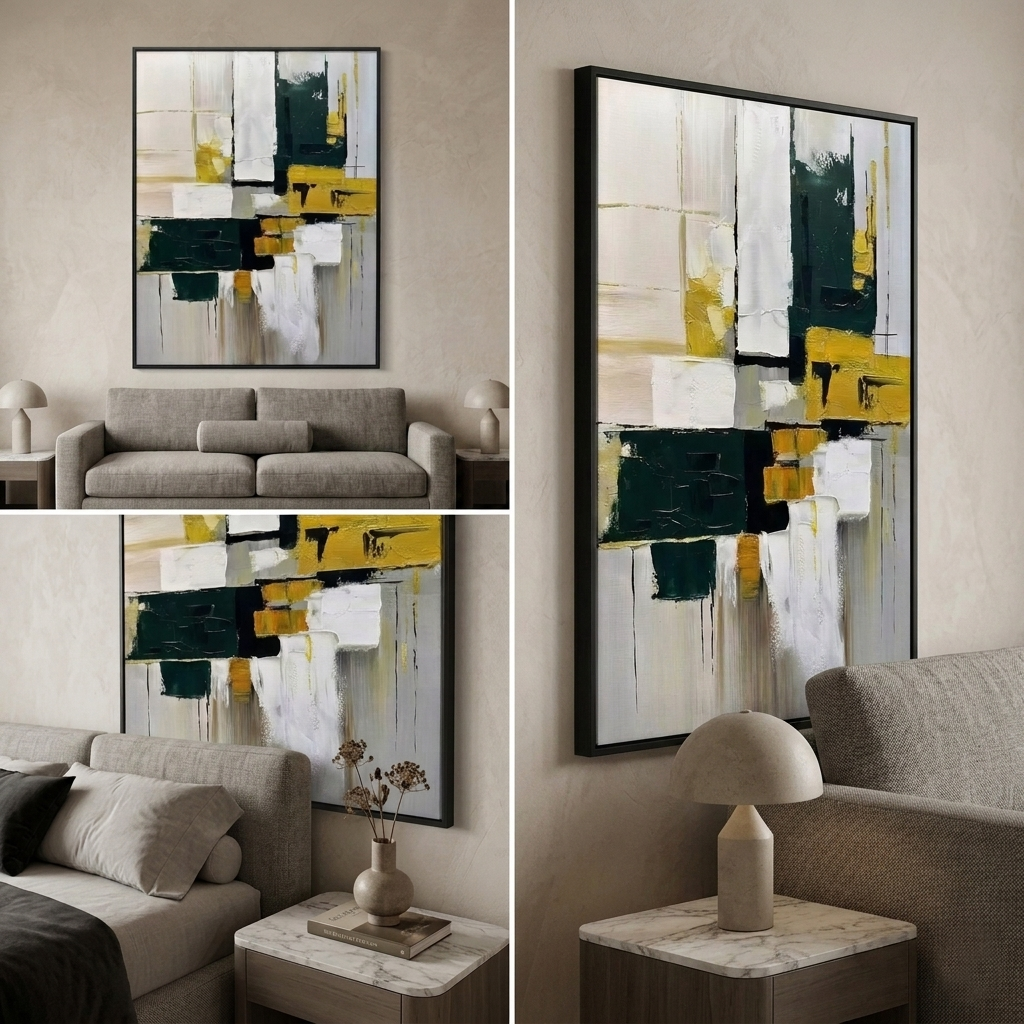 Abstract Thick Textured Oil Painting